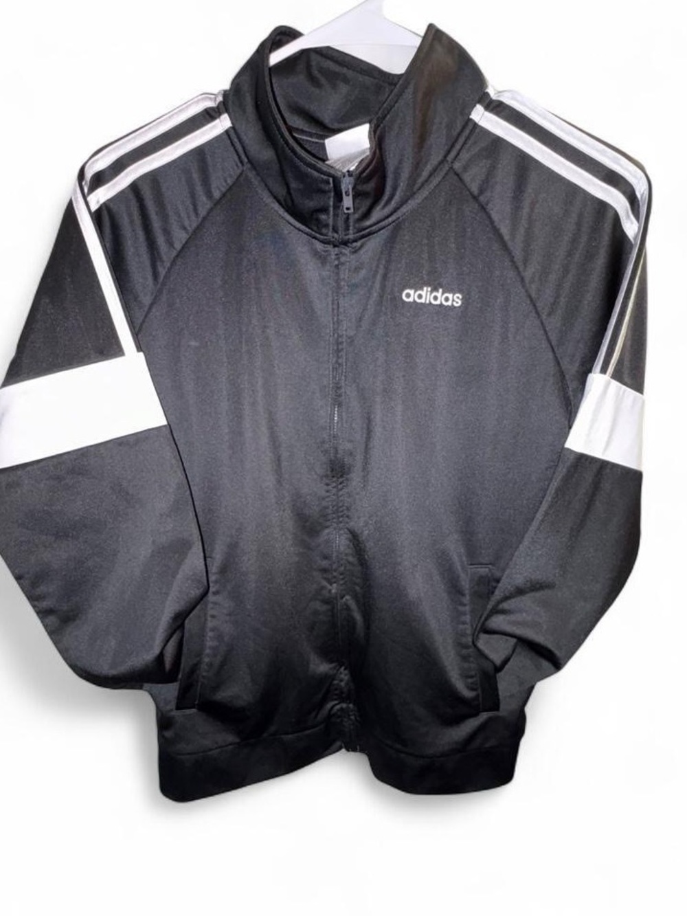 adidas Black Jacket with White Logo